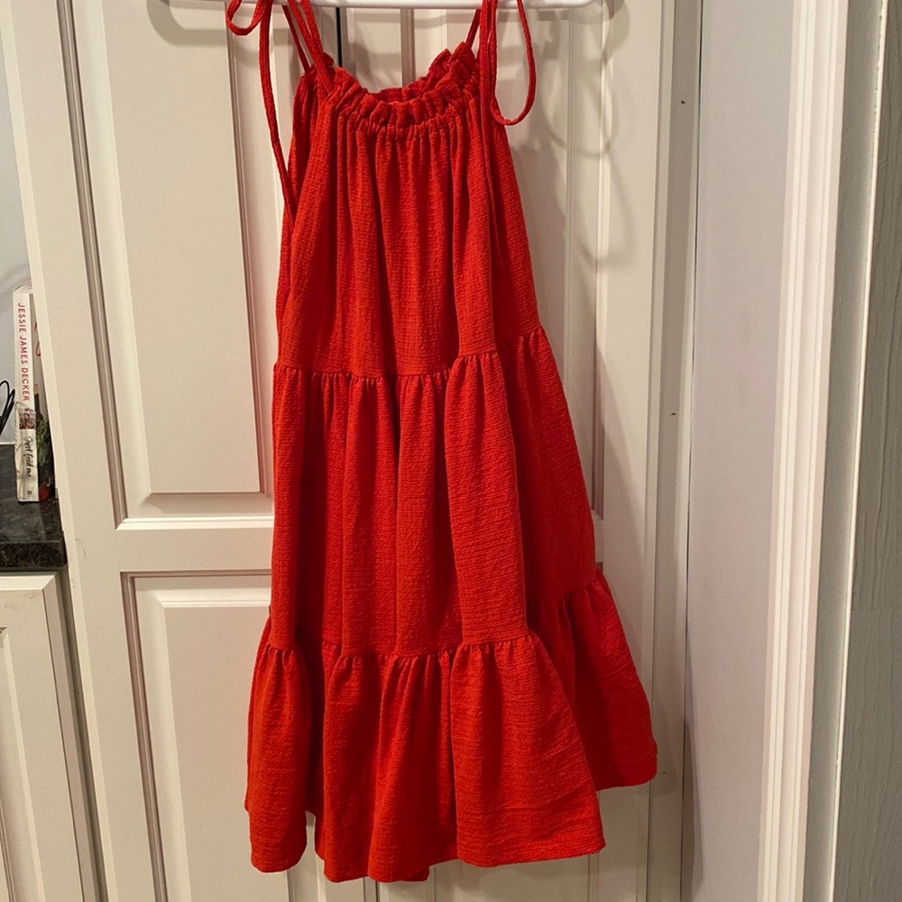 Red summer dress